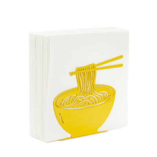 Balvi napkin holder Windows yellow metal